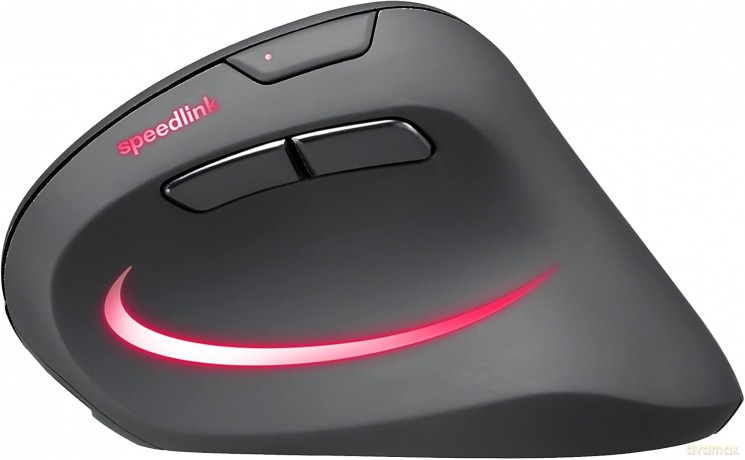 Speedlink - PIAVO PRO Illuminated Rechargeable Vertical Ergonomic Mouse - wireless, rubber-black