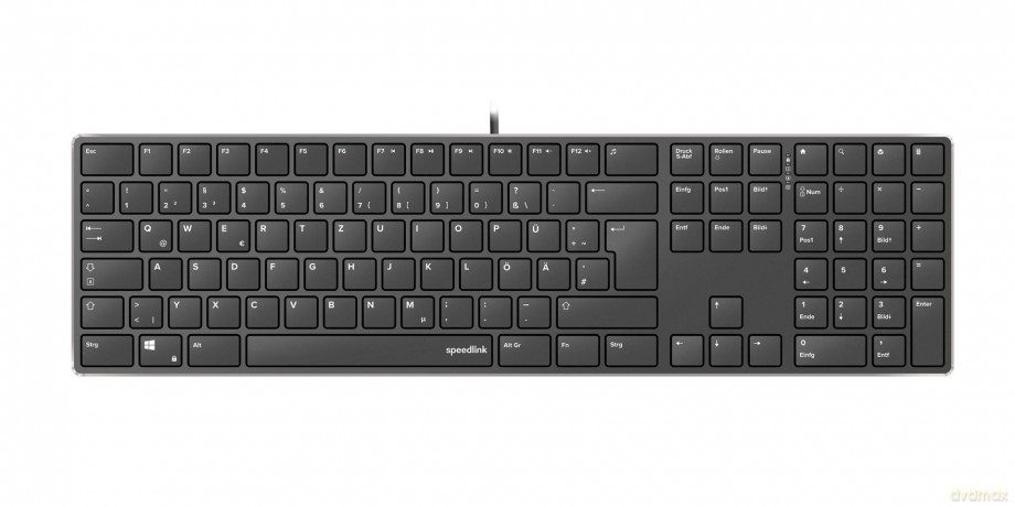 Speedlink - RIVA Slim Metal Scissor Keyboard, black - DE Layout