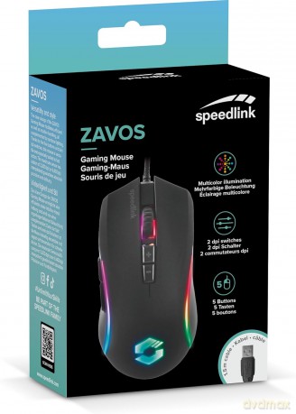 Speedlink - ZAVOS Gaming Mouse, rubber-black