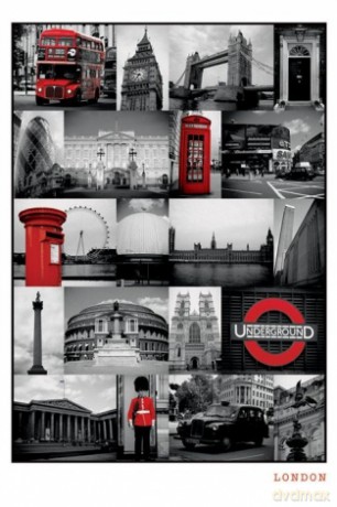 Londyn (Red Collage) [PLAKAT]