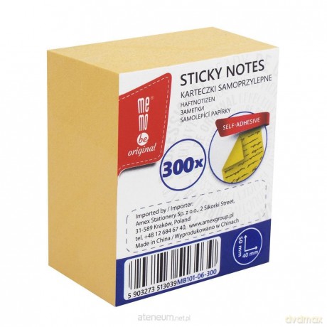 Bloczek samoprzylepny 40x50mm 300K żółty