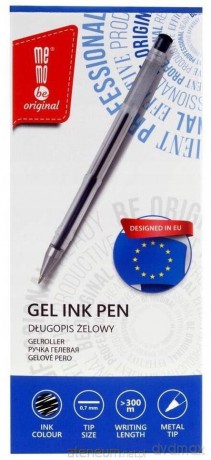 Długopis żelowy 0,7mm czarny (12szt)