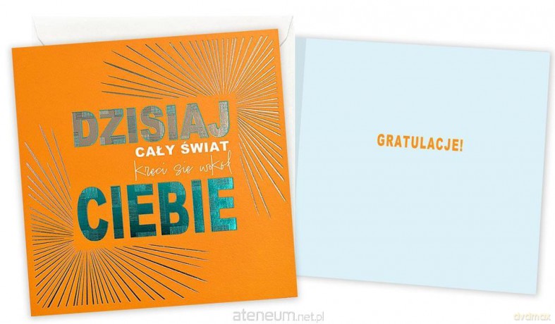 Karnet Gratulacje Świat kręci się wokół Ciebie [GADZET]