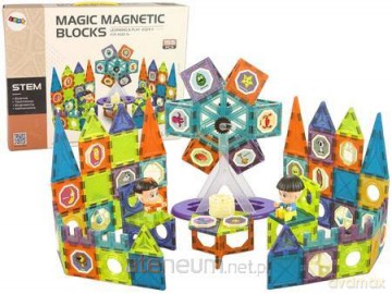 Klocki magnetyczne budowle 3D 155el [KLOCKI]