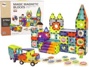 Klocki magnetyczne budowle 3D Zamek 139el [KLOCKI]