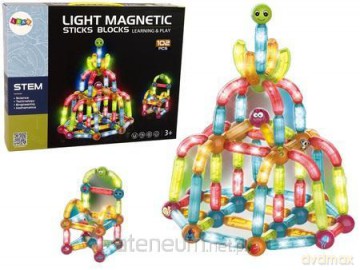 Klocki magnetyczne świecące 102el [KLOCKI]