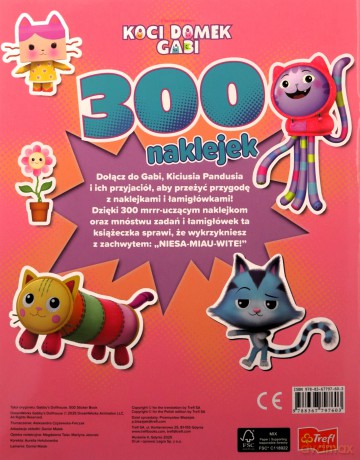 Koci Domek Gabi. 300 naklejek [KSIĄŻKA]