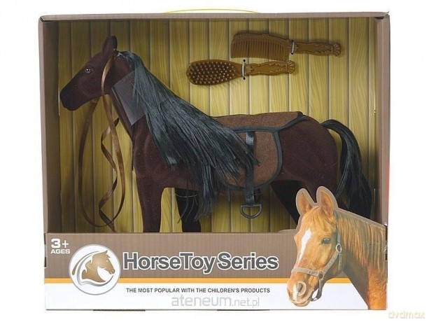 Koń flokowany z grzywą do czesania 40x34x11,5cm [FIGURKA]