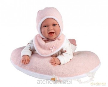 Lalka bobas śmiejący Mimi z podusią rogal 42cm
