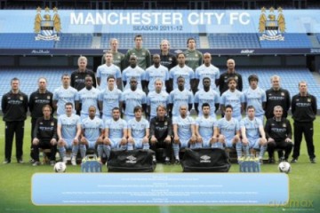 Manchester City Zdjęcie Drużynowe 11/12 [PLAKAT]