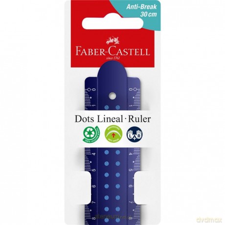 Linijka Dots 30cm mix