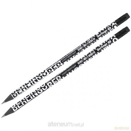 Ołówek z czarnego drewna HB gumka Monochrome