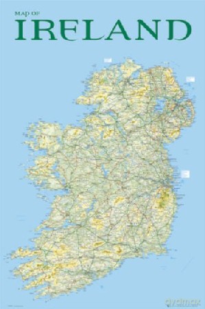 Mapa Irlandii [PLAKAT]