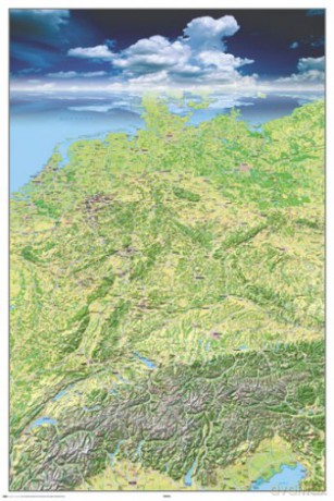 Mapa Panoramiczna - Niemcy [PLAKAT]