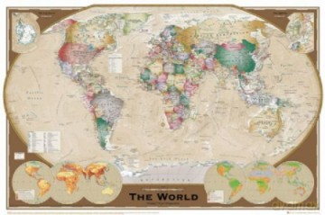 Mapa Świata (Triple Projection Ang.) [PLAKAT]