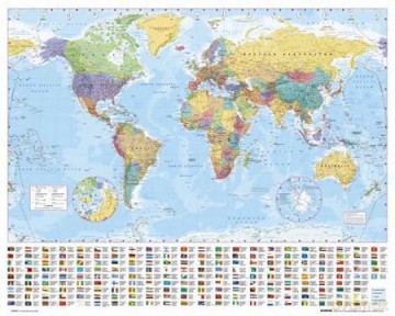 Mapa Świata (wersja Ang.) [PLAKAT]