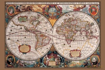 Mapa Świata (XVII Wiek) [PLAKAT]