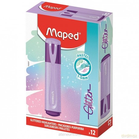 Zakreślacz Glitter Pastel fioletowy (12szt)