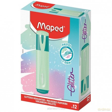Zakreślacz Glitter Pastel zielony (12szt)