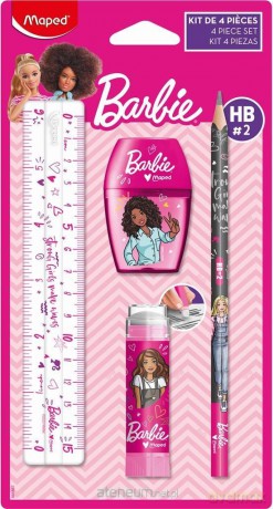 Zestaw art. szkolnych Barbie 4el