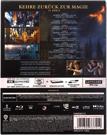 Wizarding World Kolekcja (Harry Potter 1-8 / Fantastyczne zwierzęta 1-3)  [BOX] [11xBlu-Ray 4K]