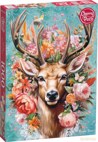 CHERRYPAZZI 1000 el. Kwiatowy jeleń / Flower Deer 30752 [PUZZLE]