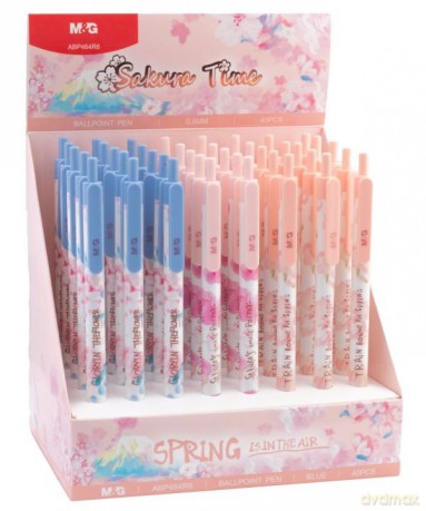 Długopis automatyczny Sakura Spring niebieski MG display 40 szt.
