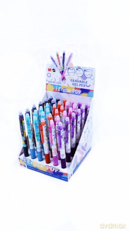 Długopis usuwalny iErase POP automatyczny niebieski MG display 36 szt.
