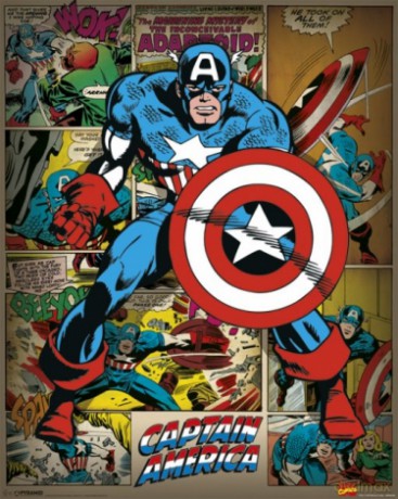 Marvel Comics - Captain America Retro [PLAKAT]