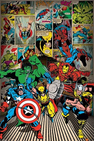 Marvel Comics - Here Come The Heroes [PLAKAT]