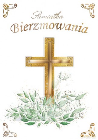 Karnet A5 Bierzmowanie Krzyż