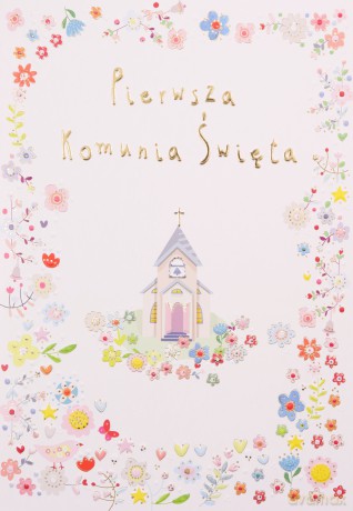 Karnet A5 Komunia Dom Boży