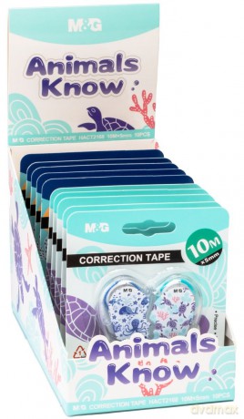 Korektor w taśmie Animal Planet MG display 10 szt.