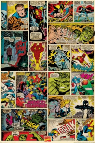 Marvel Comics (Comic Panels) [PLAKAT]