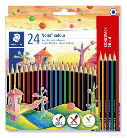 Kredki sześciokątne Noris colour 24 kolory Staedtler