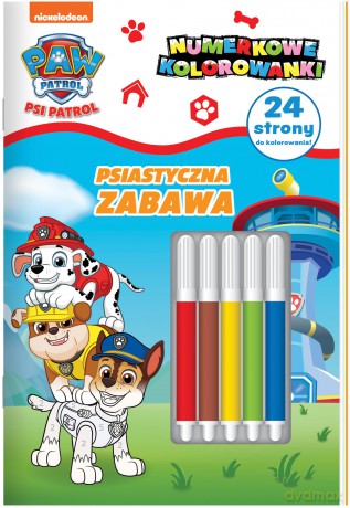 Psiastyczna zabawa. Psi Patrol. Numerkowe kolorowanki [KSIĄŻKA]