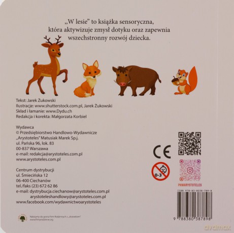 W lesie. Książeczka sensoryczna - Jarek Żukowski [KSIĄŻKA]