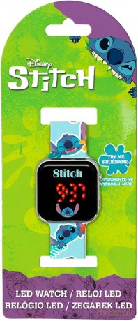 Zegarek LED z kalendarzem Stitch LAS4039