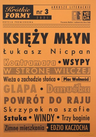 Księży młyn Krótkie formy Nr 3 /2021 - Łukasz Nicpan [KSIĄŻKA]