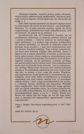 Rewolucja kapitalistyczna. Piędziesiąt tez o dobrobycie równości i wolności - Peter L. Berger [KSIĄŻKA]