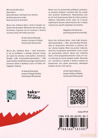 Rycerz Jan Królewna Kasia i Smok - Lidka Iwanowska-Szymańska, Ilustracje Jaworowska-Duchlińska Nika [KSIĄŻKA]