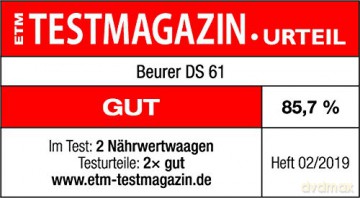 Beurer - Nutritional Analysis Scale DS 61 - 5 Years Warranty