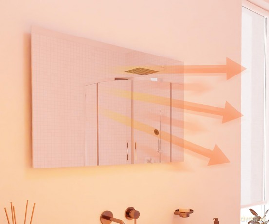Hombli - Smart IR Glass Heatpanel 600W, Mirror