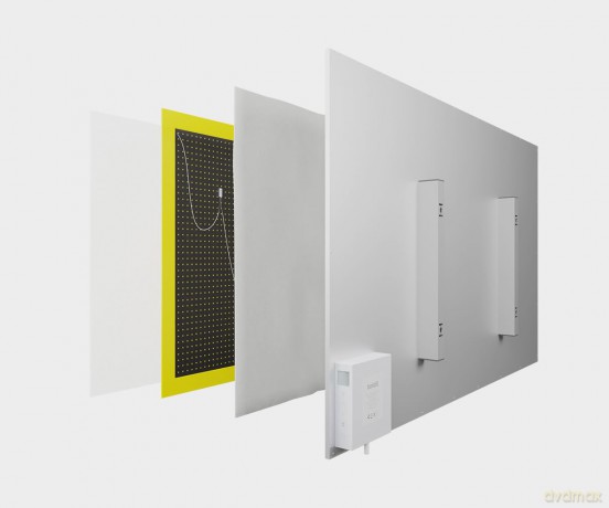 Hombli - Smart IR Glass Heatpanel 600W, Mirror