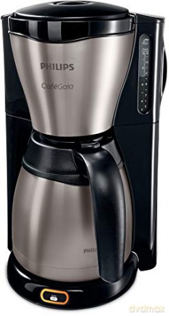 Philips - Caf Gaia Coffee maker Black, Stainless steel Cup volume 15 Thermal jug (HD7548/20)