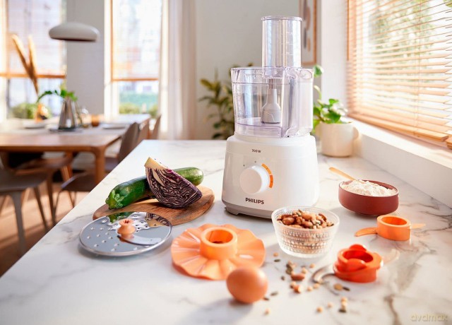 Philips - Compact Food Processor 700 W - Daily Collection - HR7310/00