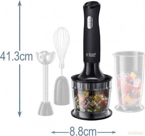 Russell Hobbs - Matte Black 3 in 1 Hand Blender