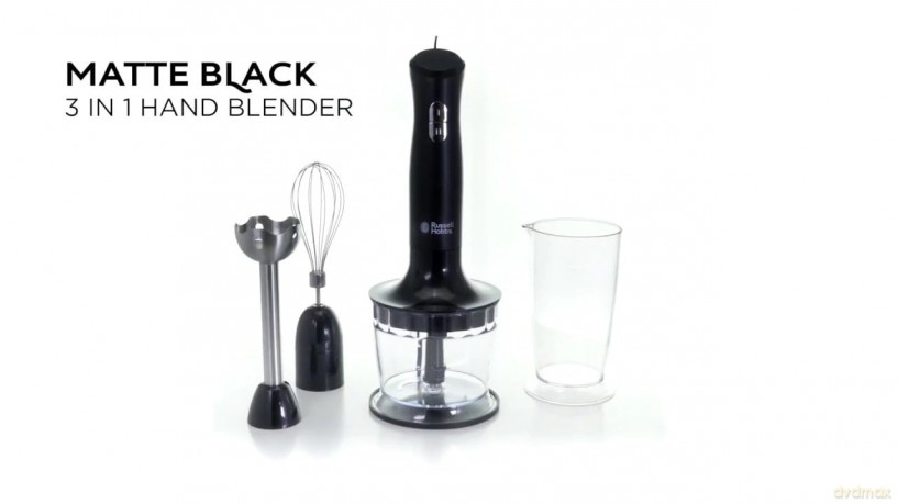 Russell Hobbs - Matte Black 3 in 1 Hand Blender