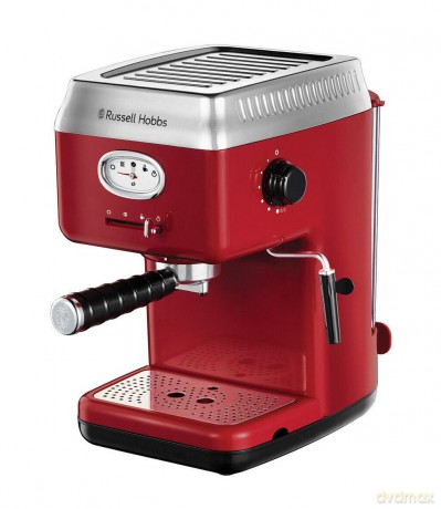 Kolbowy ekspres ciśnieniowy Russell Hobbs Retro Espresso Maker 1350 W czerwony