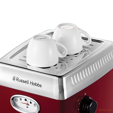 Kolbowy ekspres ciśnieniowy Russell Hobbs Retro Espresso Maker 1350 W czerwony